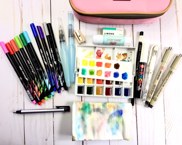 How I Set Up My Travel Art Journal Kit - by Nanette Tracy