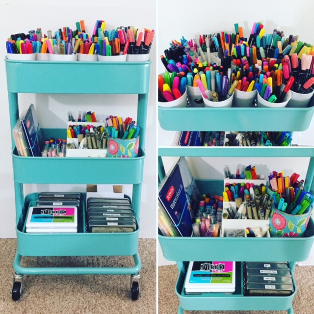 Copic Sketch Marker Storage for Carts m IKEA Raskog, Michaels Lexington  Cart, and Target 3 Tier Cart 